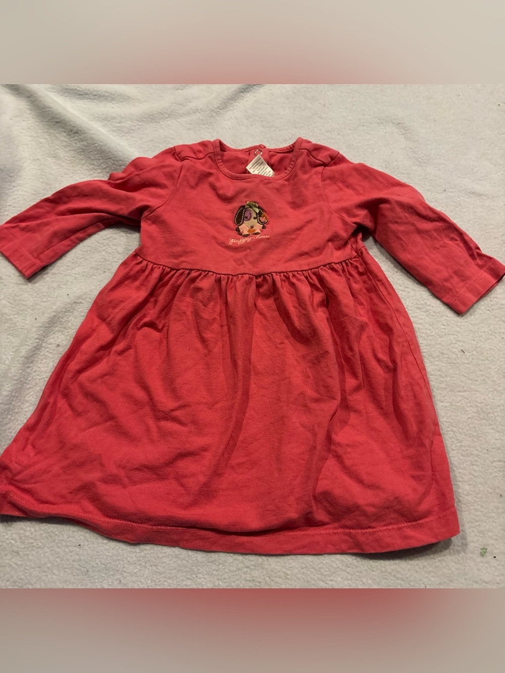 Gymboree embroidered puppy love long sleeve dress size 12 to 18 months